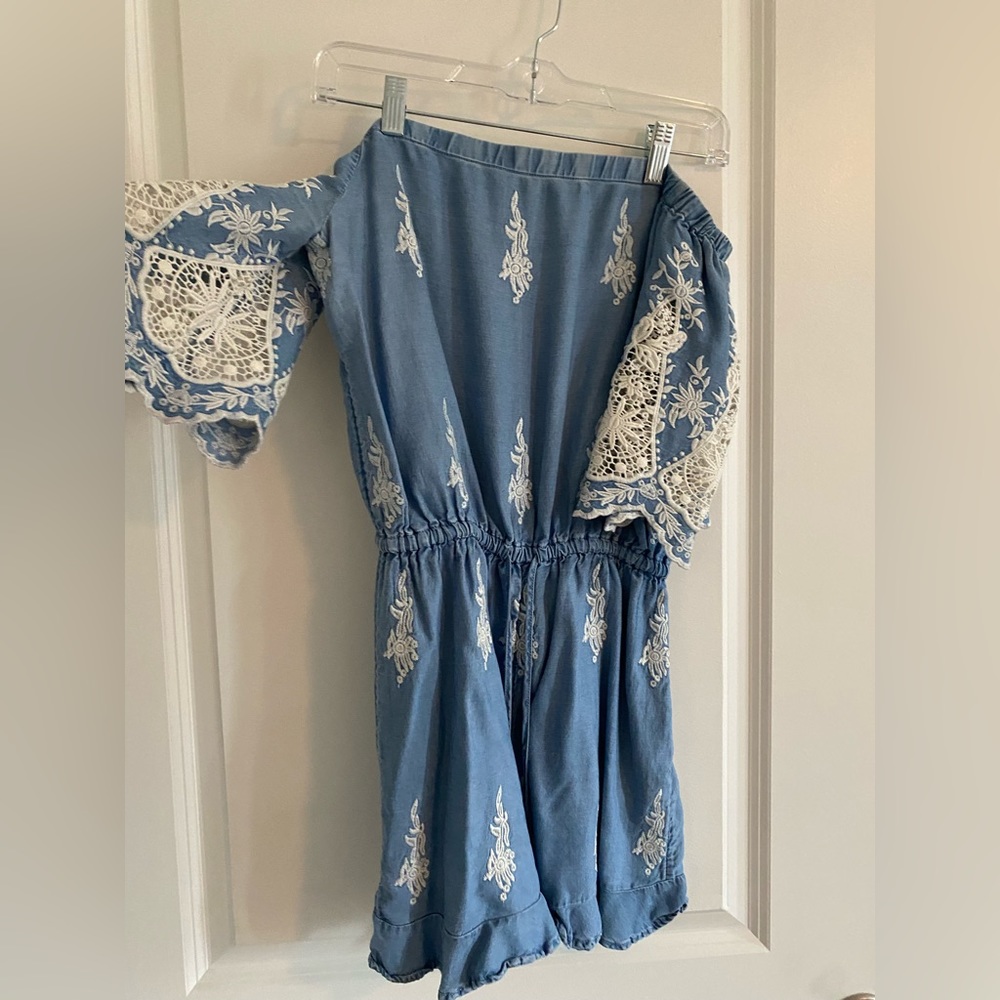 Denim look jumpsuit